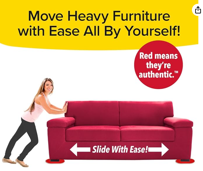 Deslizadores de muebles sin esfuerzo
